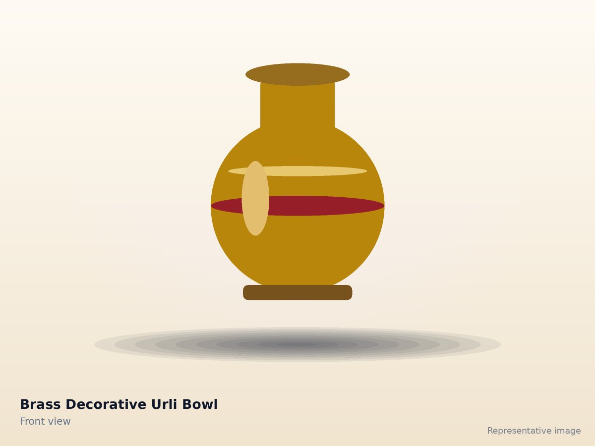 Brass Decorative Urli Bowl – front view (representative image)