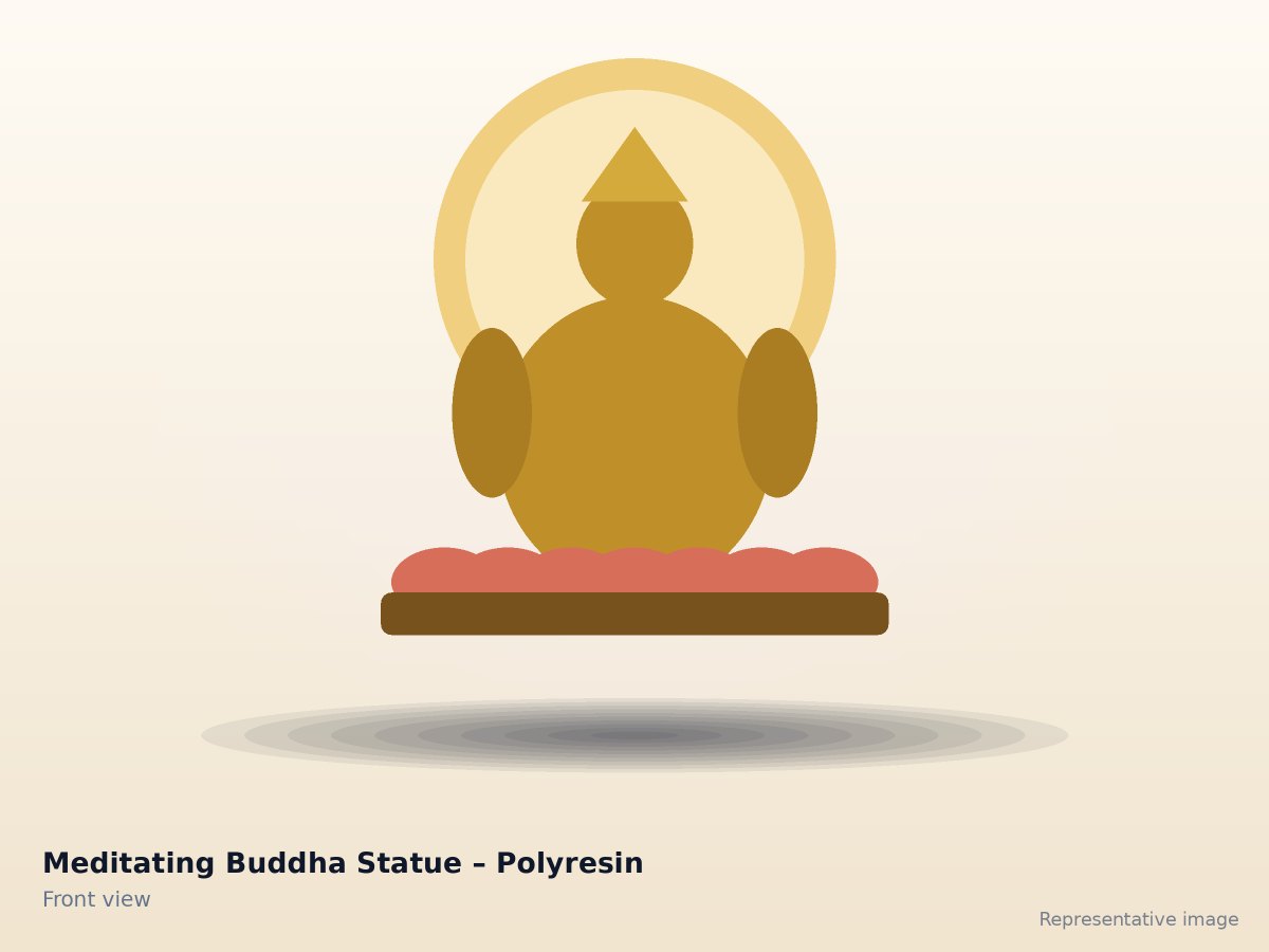 Meditating Buddha Statue – Polyresin – front view (representative image)