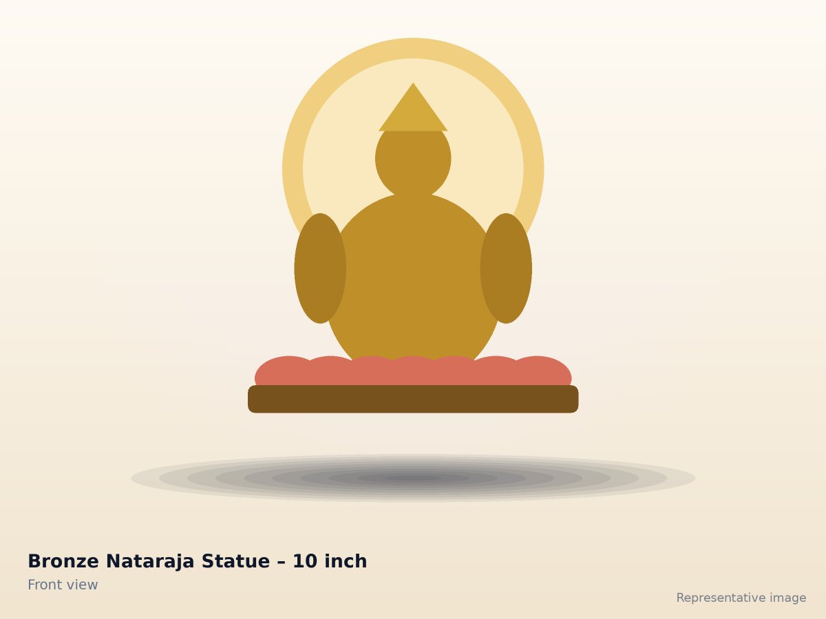 Bronze Nataraja Statue – 10 inch – front view (representative image)