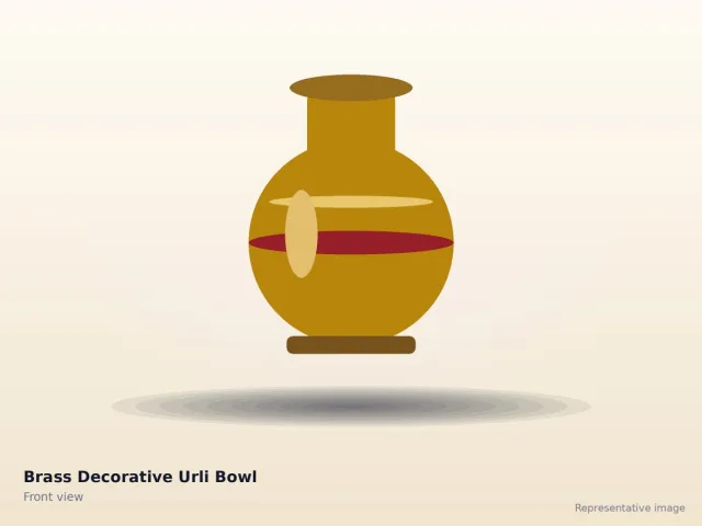 Brass Decorative Urli Bowl – front view (representative image)