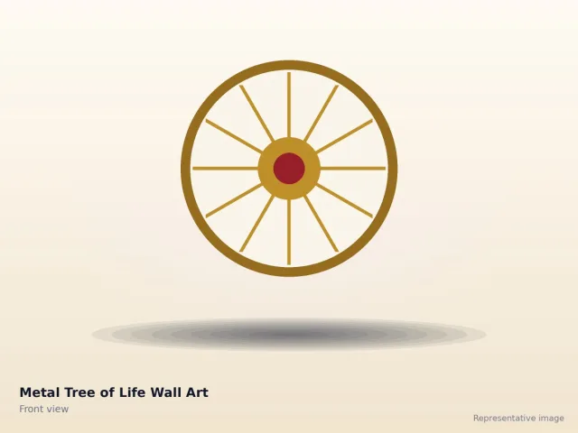 Metal Tree of Life Wall Art – front view (representative image)