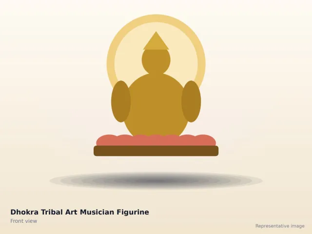 Dhokra Tribal Art Musician Figurine – front view (representative image)