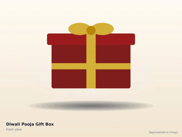 Diwali Pooja Gift Box – front view (representative image)