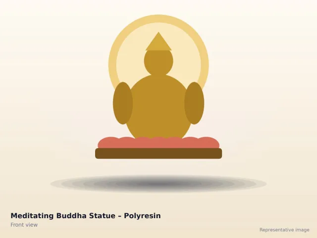 Meditating Buddha Statue – Polyresin – front view (representative image)